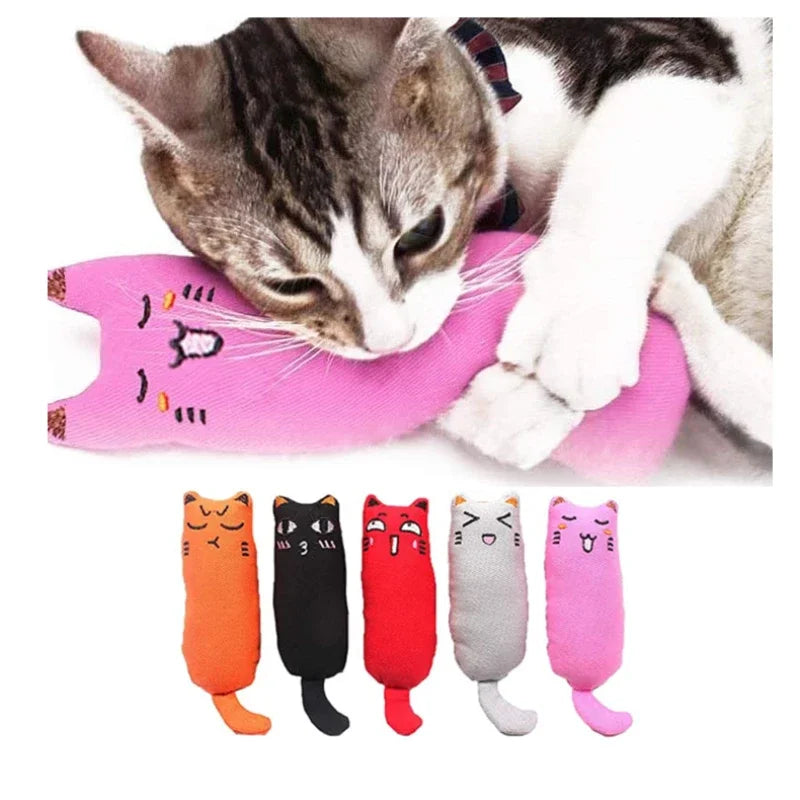 Rustle Sound Catnip Toy Cats Products for Pets Cute Cat Toys for Kitten Teeth Grinding Cat Plush Thumb Pillow Pet Accessories