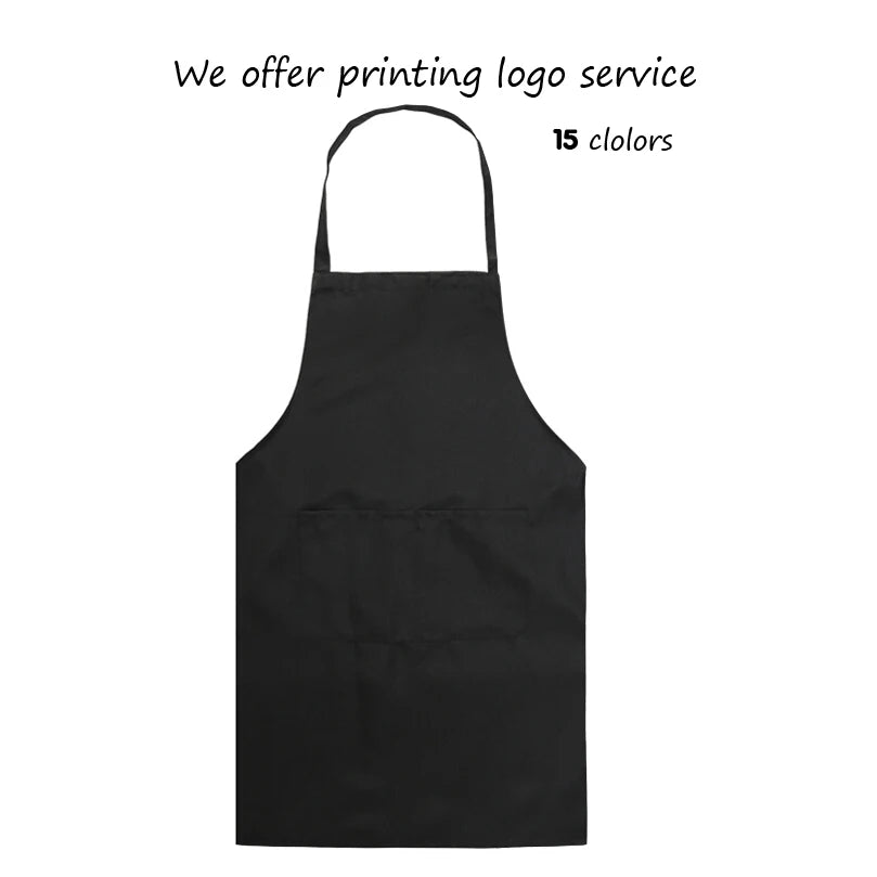 Korean Fashion Women Men Apron Kitchen Cooking Chef Cleaning Restaurant Waitress Apron Custom Print Logo Gift Aprons Wholesale